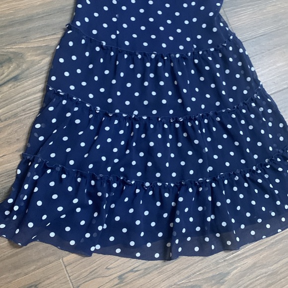 Tommy Hilfiger Dress sz 4 Navy with Polka Dots - Picture 2 of 9